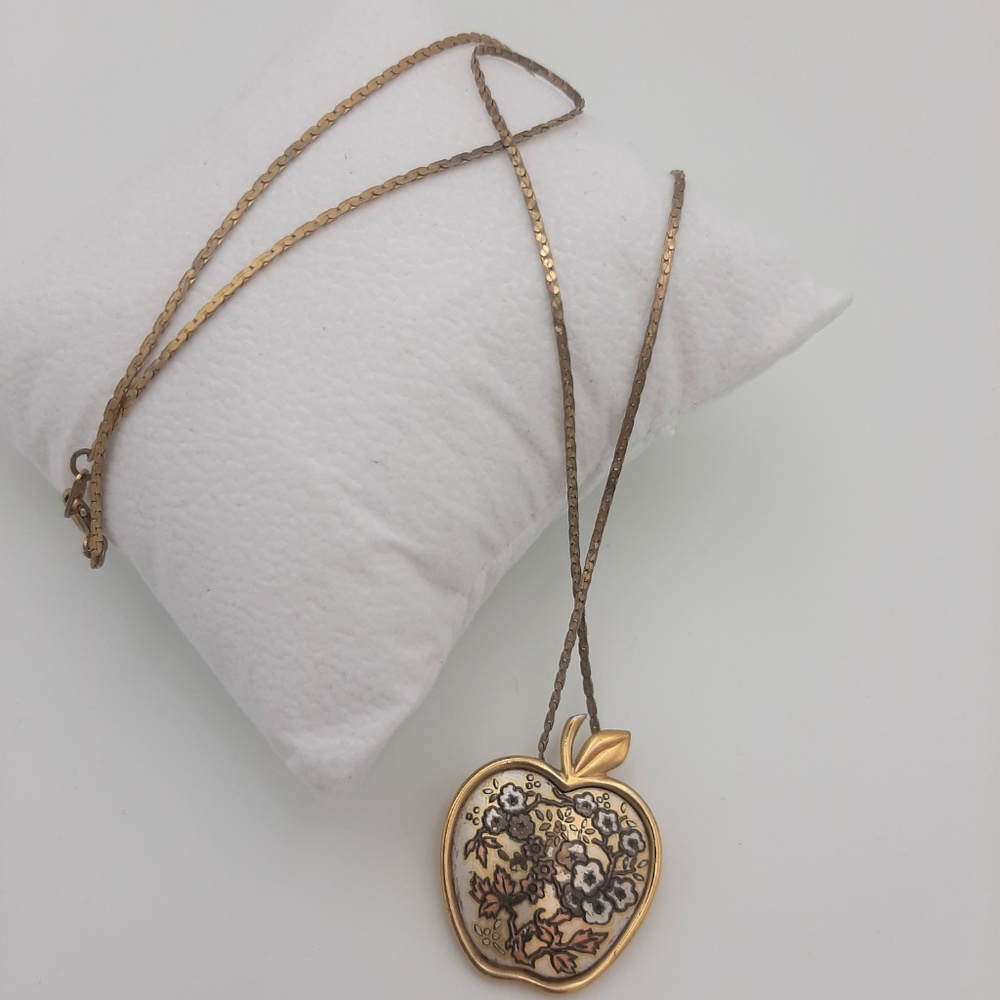 Vintage Damascene Reed & Barton Gold Necklace - Picture 4 of 6